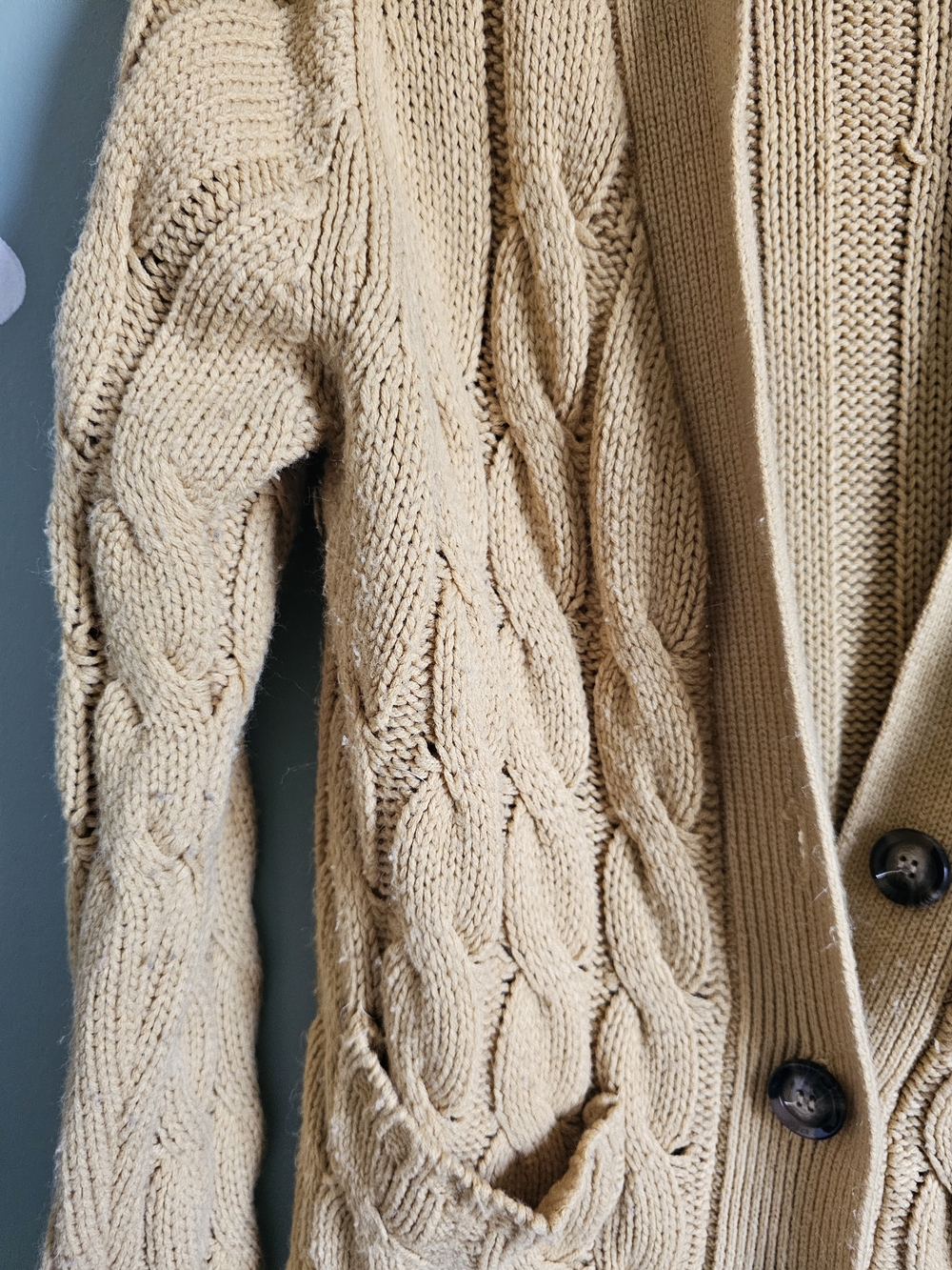 Zenana Cable Knit Button-Front Women's Sweater Cardigan - Picture 2 of 6